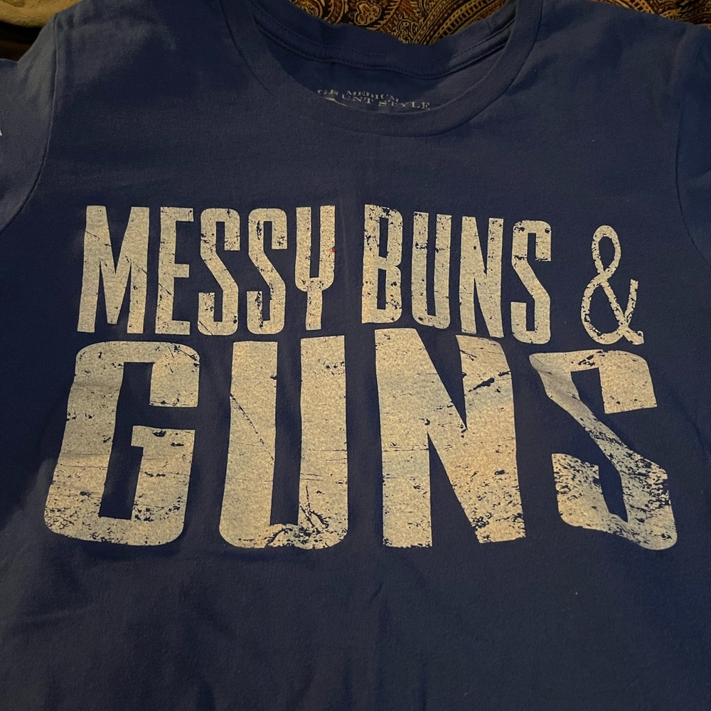 Grunt Style Blue Tee with White Graphic